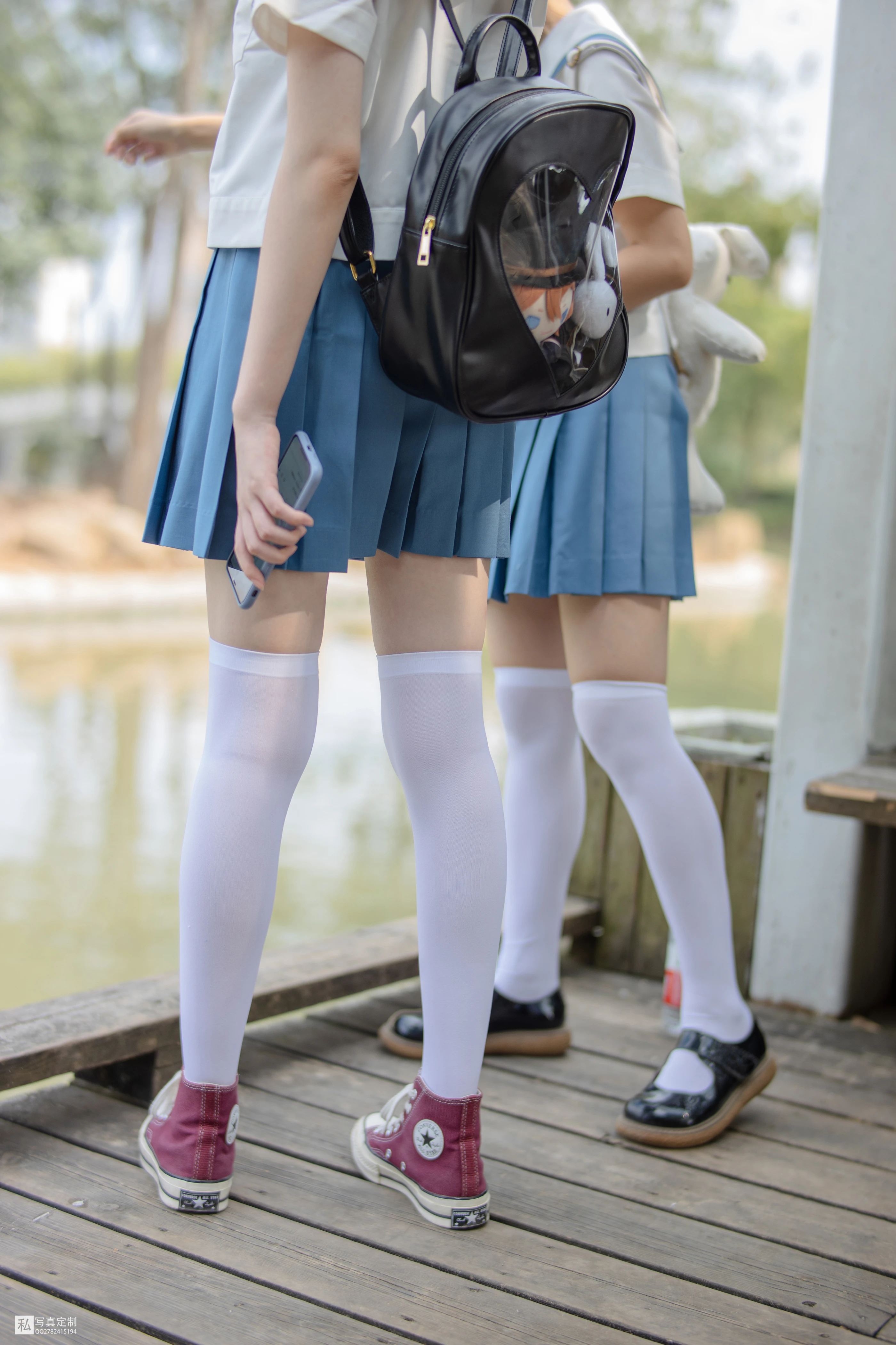 森萝财团 JKFUN-025 默陌&Aika  80D白丝过膝袜 [93P]插图7